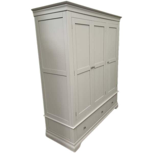 Province Grey 3 Door 2 Drawer Wardrobe